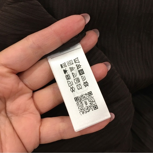 ZARA HIGH-WAIST COMBINED PLEATED KNIT SKIRT Brown 4192/016 New women L - Picture 5 of 8